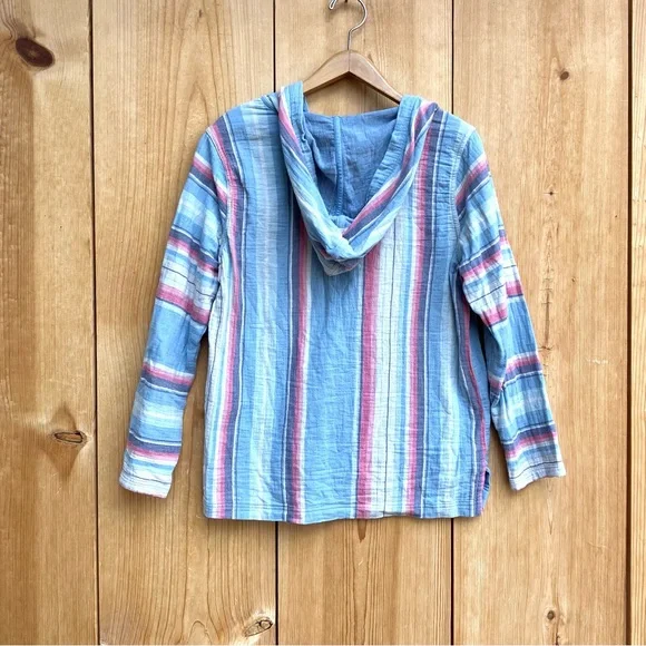 Faherty V-Neck Striped Hoodie Day Tripper Sz Small - Picture 5 of 5